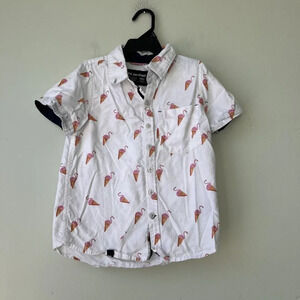 RJC-X03‎ Street Boys Ice Cream Print Button-Up Shirt S/S Cotton